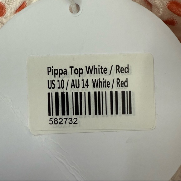 Women’s Princess Polly Pippa White / Red Halter Cold Shoulder Crop Top Size 10 - Picture 14 of 16